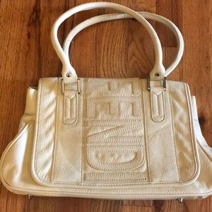 FENDI cream leather bag